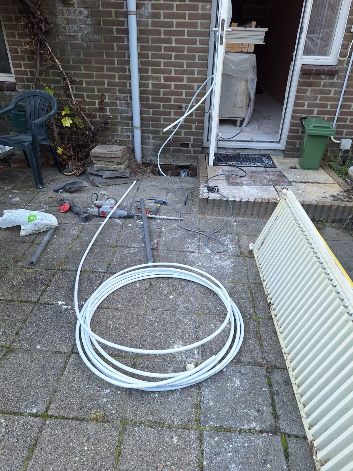 Renovatie – complete nieuwe waterleidingen: tijdens het werk, foto 5
